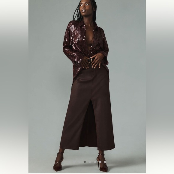 Anthropologie Pilcro Sequin Buttondown Shirt NWOT XS - Picture 2 of 8